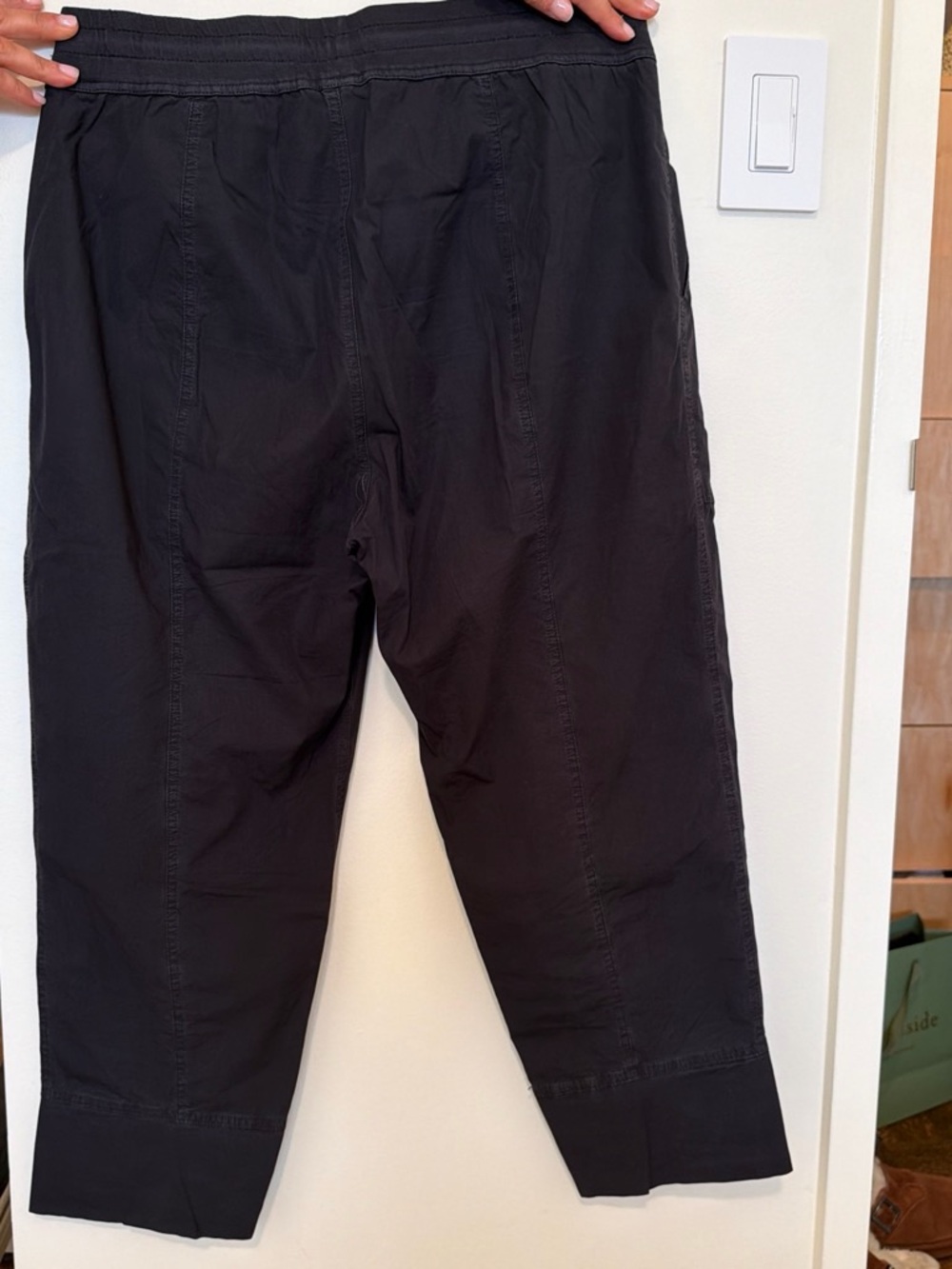 James Perse Black Chino Crop Pants